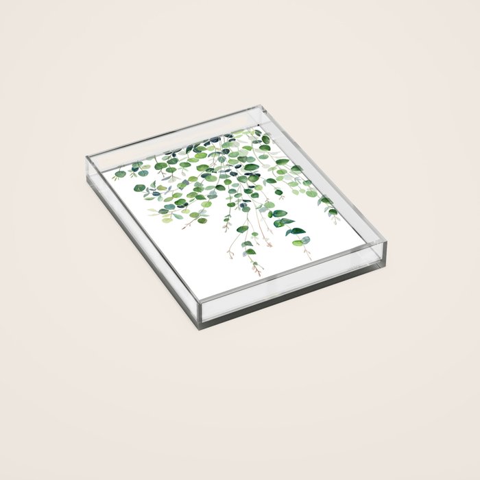 Eucalyptus Watercolor Acrylic Tray Gallery Image 2