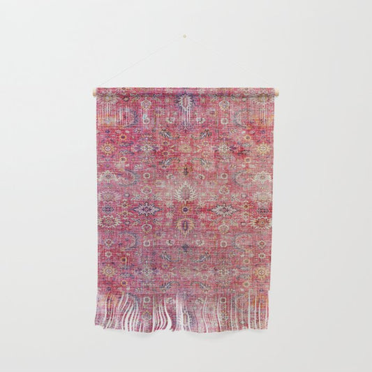 Pink Vintage Antique Oriental Traditional Moroccan Original Artwork Wall Hanging Gallery Image 2