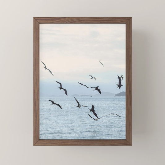 Flock of Birds at Sunset Mini Art Print Gallery Image 2