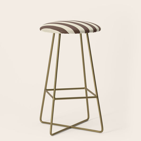 Stripes of Brown and Cream Stool Gallery Image 2