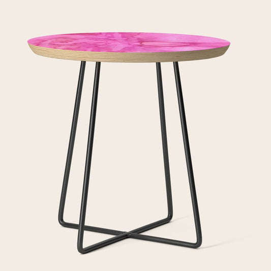 Girly neon pink magenta abstract watercolor paint Side Table Gallery Image 2