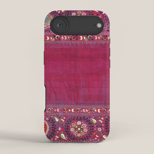Shakhrisyabz Southwest Uzbekistan Suzani Embroidery Print iPhone Case Gallery Image 2