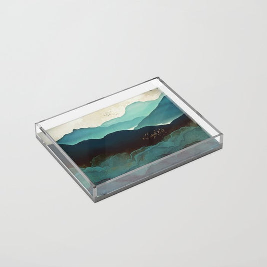 Indigo Mountains Acrylic Tray Gallery Image 2