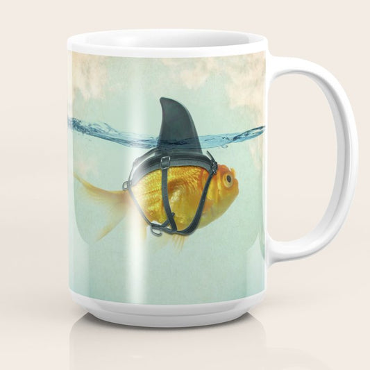 Brilliant DISGUISE - Goldfish with a Shark Fin Coffee Mug Gallery Image 2