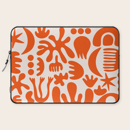 Matisse Inspired Cutouts - Abstract Painting Art Print - Red Laptop Sleeve Gallery Image 2