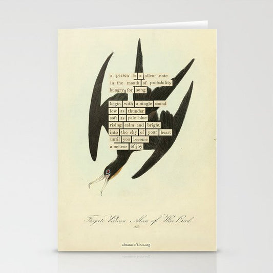 Bird Divinations: Frigate Pelican (about: almanacofbirds.org) Stationery Card Gallery Image 2