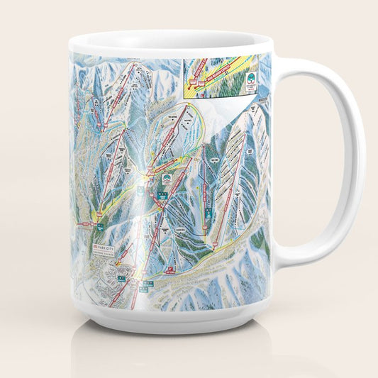 Park City Utah Trail Map Ski Snowboard Coffee Mug Gallery Image 2
