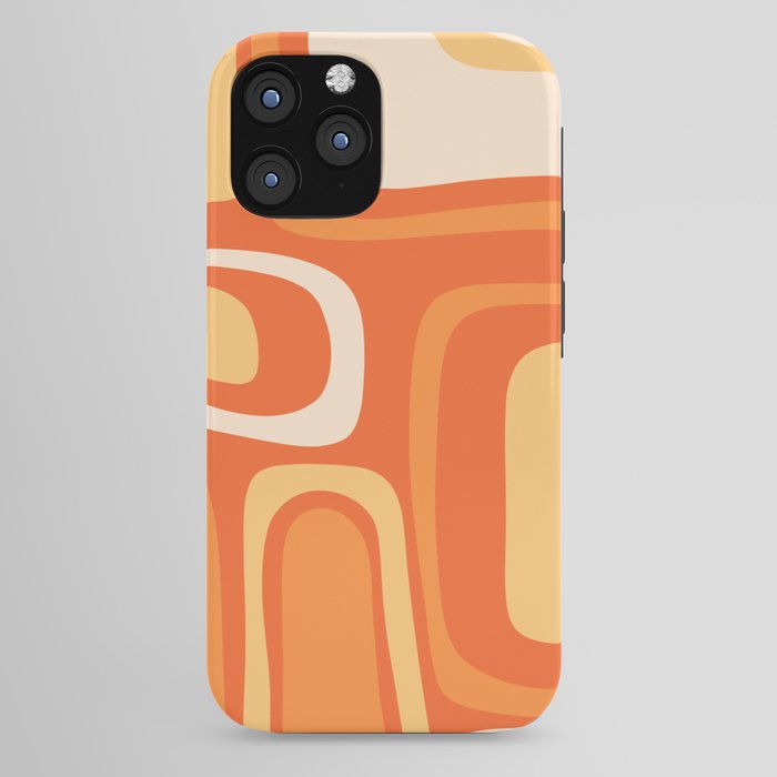 Palm Springs Mid Century Modern Abstract Pattern in Bright Orange Tangerine Tones iPhone Case Gallery Image 44
