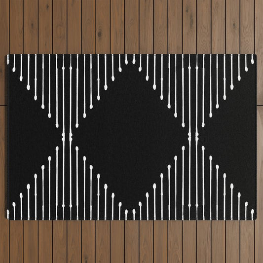 Geo (Black) Outdoor Rug Gallery Image 2