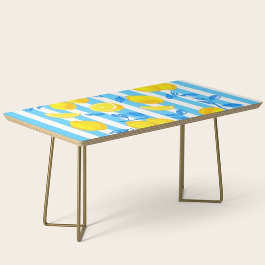 Italian Summer Lemons Pattern Coastal Mediterranean Illustration Coffee Table Gallery Image 2