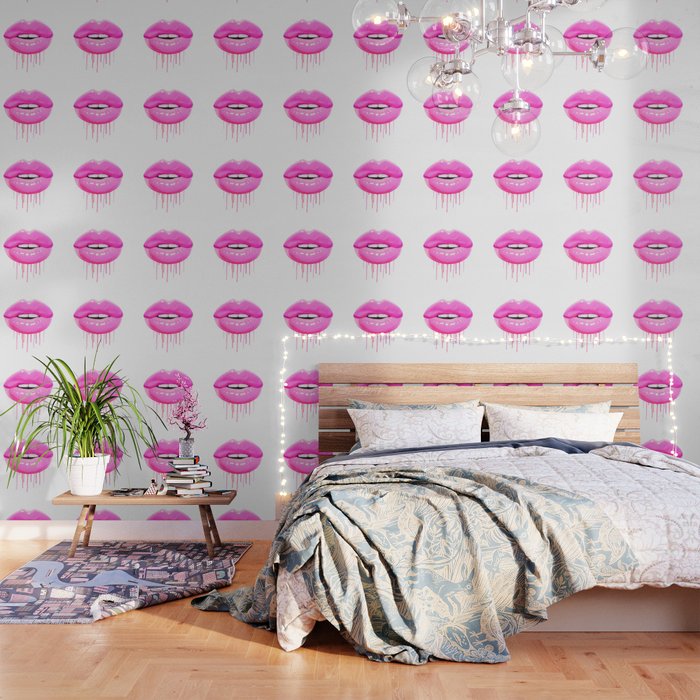 Pink lips Wallpaper Gallery Image 2