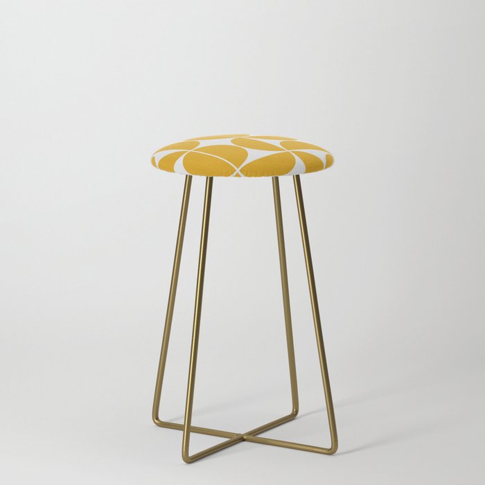Mid Century Modern Geometric 04 Yellow Stool Gallery Image 4