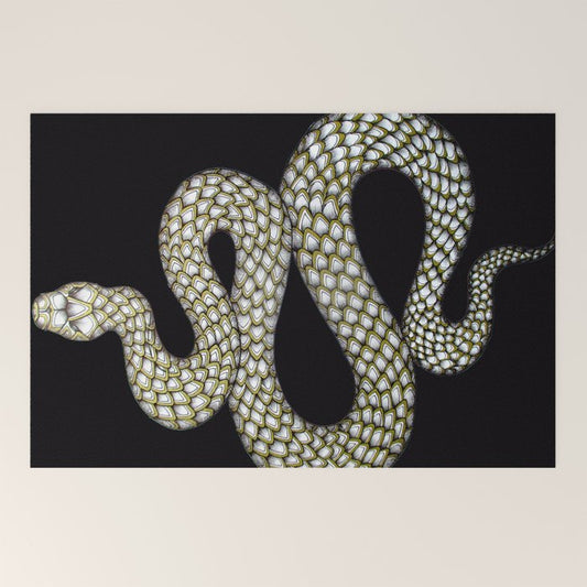 Snake's Charm in Black Welcome Mat Gallery Image 2