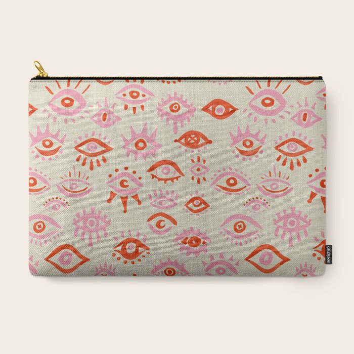 Mystic Eyes - Pink & Red Carry All Pouch Gallery Image 3