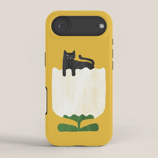 Still life with cat and flower iPhone Case Gallery Image 2