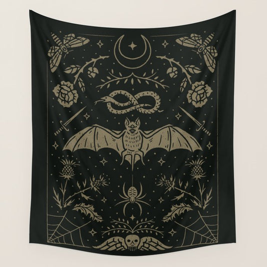 Cemetery Nights Wall Tapestry Gallery Image 2