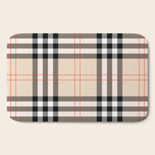 Scottish Cage Luxury Plaid Pattern Bath Mat Gallery Image 2