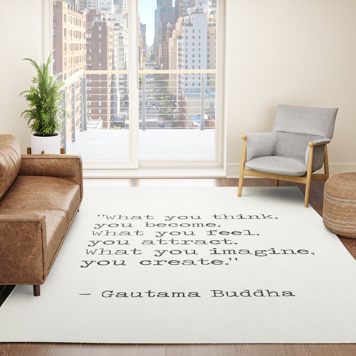 Buddha quote 5 Rug Gallery Image 4