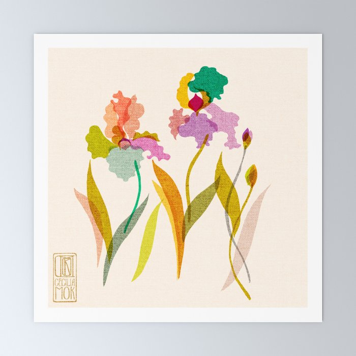 Irises Mini Art Print Gallery Image 6