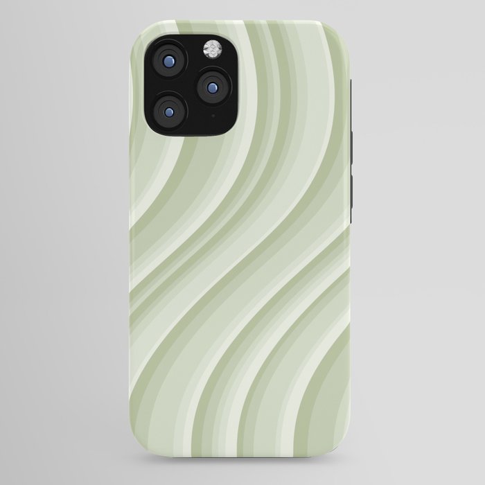 Wavy Stripes XXI - Pastel Natural Green iPhone Case Gallery Image 44
