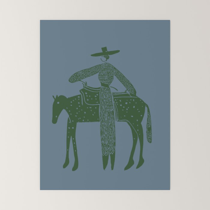 Solo Steady Seamoss â Cowgirl Art with Earthy Tones Mini Art Print Gallery Image 6