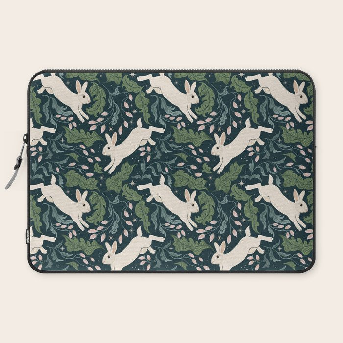 Moonlight Garden Bunnies Laptop Sleeve Gallery Image 2