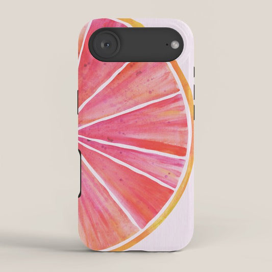 Sunny Grapefruit Watercolor iPhone Case Gallery Image 2