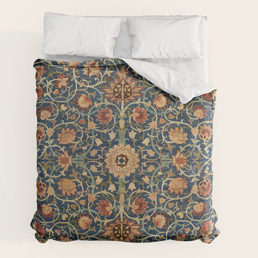 William Morris Floral Carpet Print Duvet Cover Gallery Image 2
