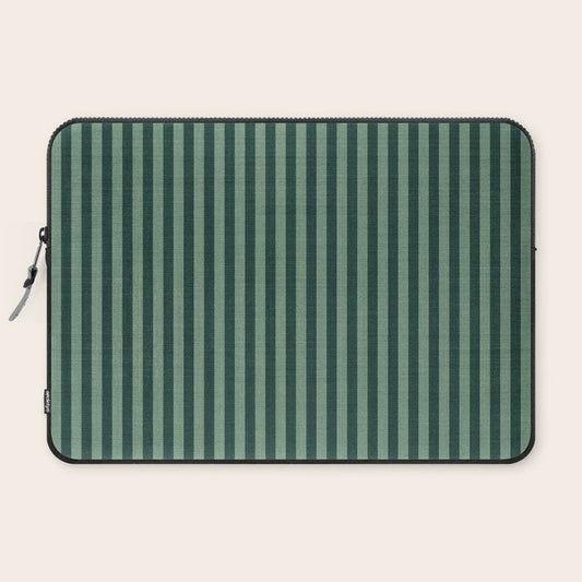 Pinstripe in Green Laptop Sleeve Gallery Image 2