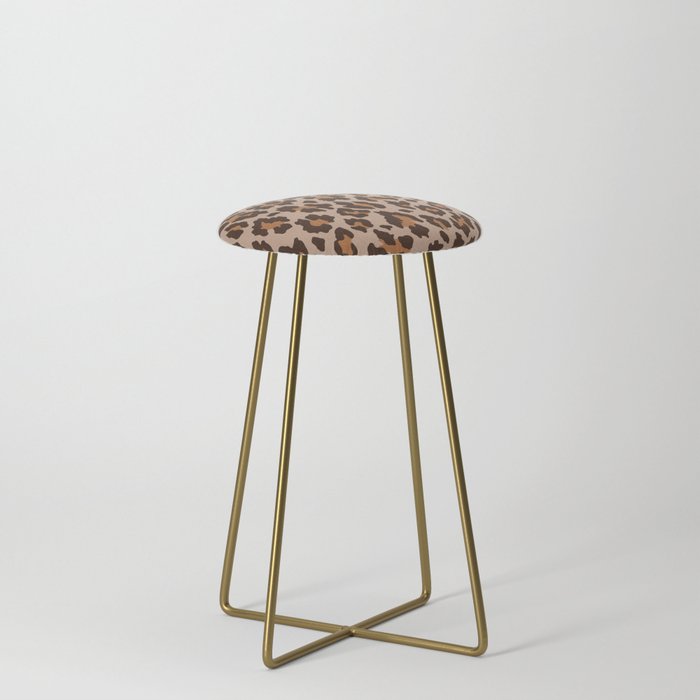 Classic Leopard Print (Muted Colors) Stool Gallery Image 4