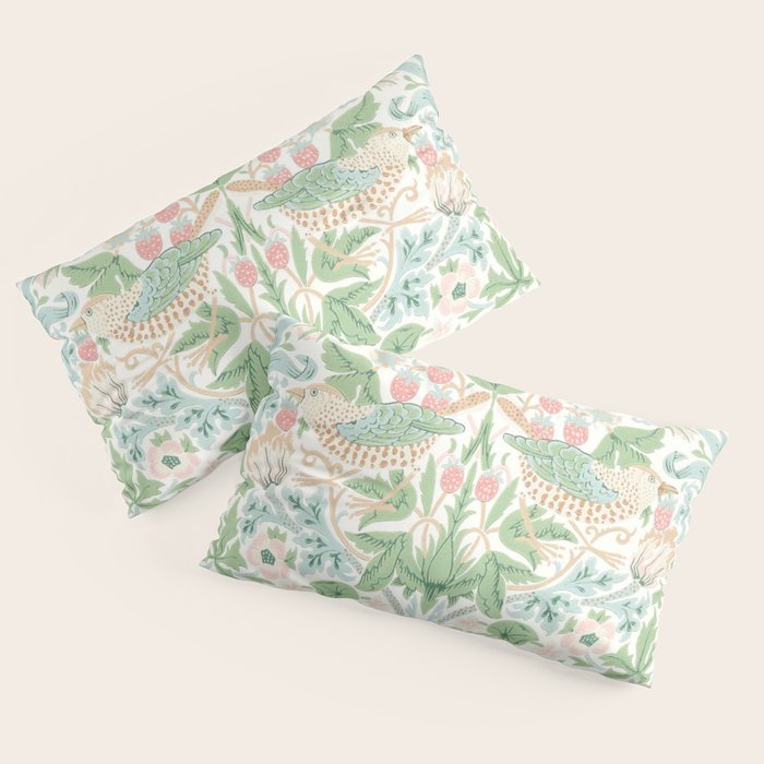 William Morris Strawberry Thief Cochineal Willow Pillow Sham Gallery Image 4