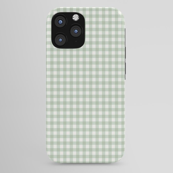 Gingham Plaid Pattern - Sage Green iPhone Case Gallery Image 44