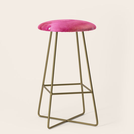 Blush pink magenta watercolor paint gradient Stool Gallery Image 2
