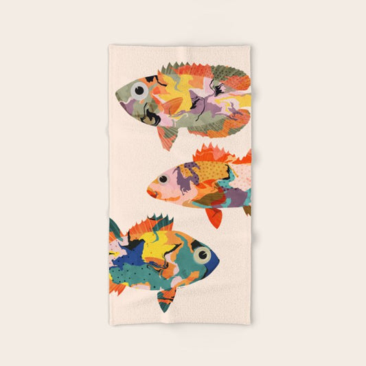 Fish collage Bath Towel Gallery Image 2