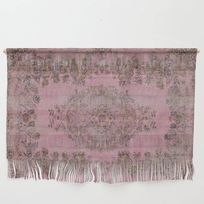 pink oriental vintage carpet Wall Hanging Gallery Image 2
