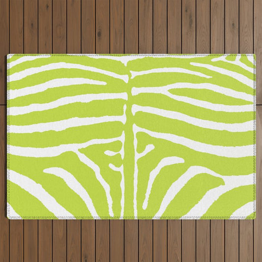 Zebra Wild Animal Print 223 Outdoor Rug Gallery Image 2