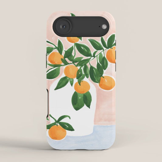 Orange Tree Branch in a Vase iPhone Case Gallery Image 2