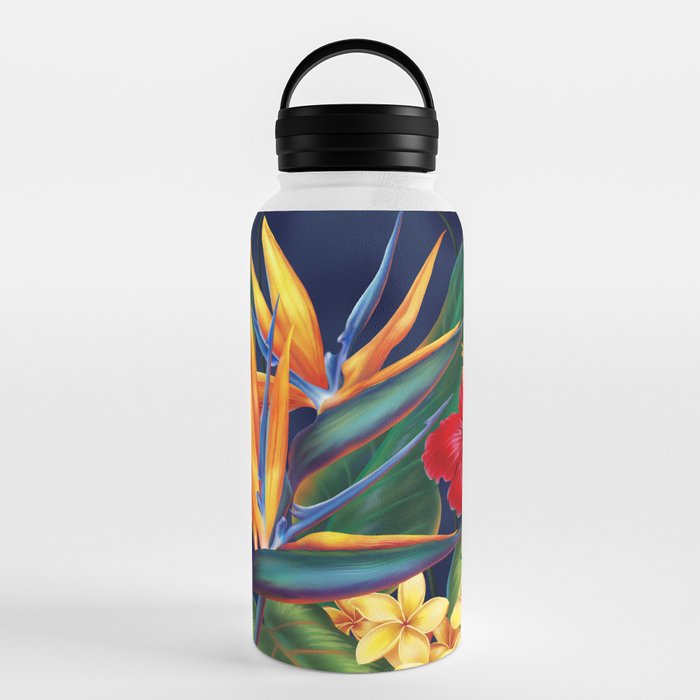 Tropical Paradise Hawaiian Floral Illustration Water Bottle Gallery Image 6
