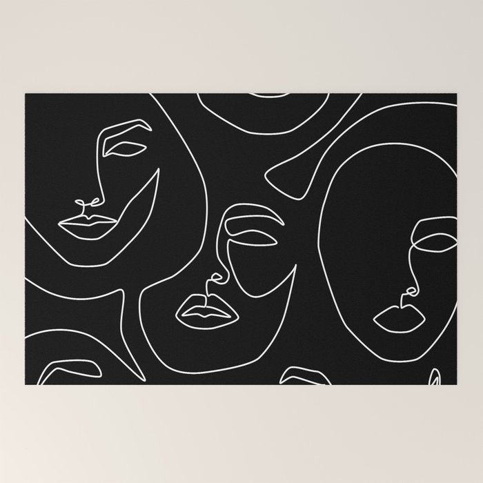 Faces in Dark Welcome Mat Gallery Image 2