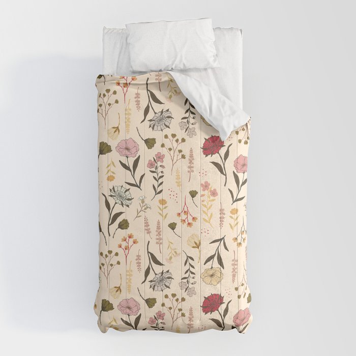 Spring Garden Flower Collection - Cream Comforter Gallery Image 10