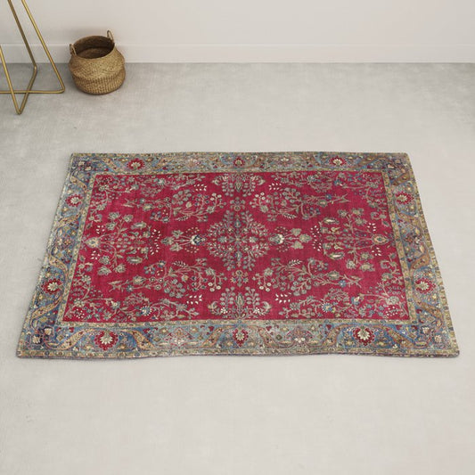 Kashan Central Persian Silk Rug Print Rug Gallery Image 2