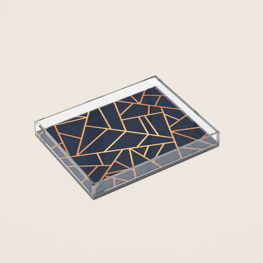 Copper and Midnight Navy Acrylic Tray Gallery Image 2