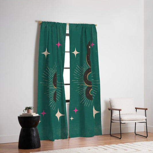 Slither - Green Window Curtain Gallery Image 2