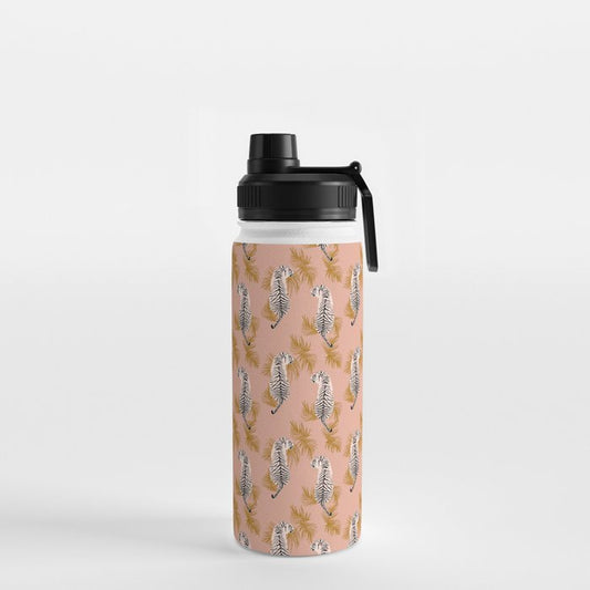 Paisley Tiger - soft pink & gold Water Bottle Gallery Image 2