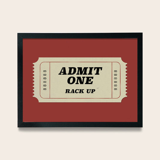 Admit One Framed Poster 9x12