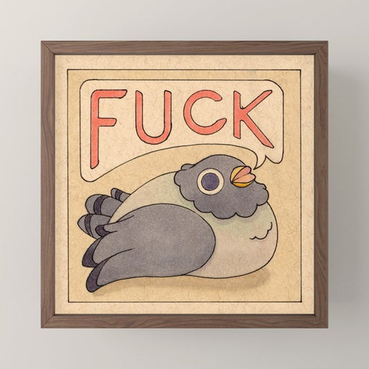 'Fuck' Pigeon 03 Mini Art Print Gallery Image 2
