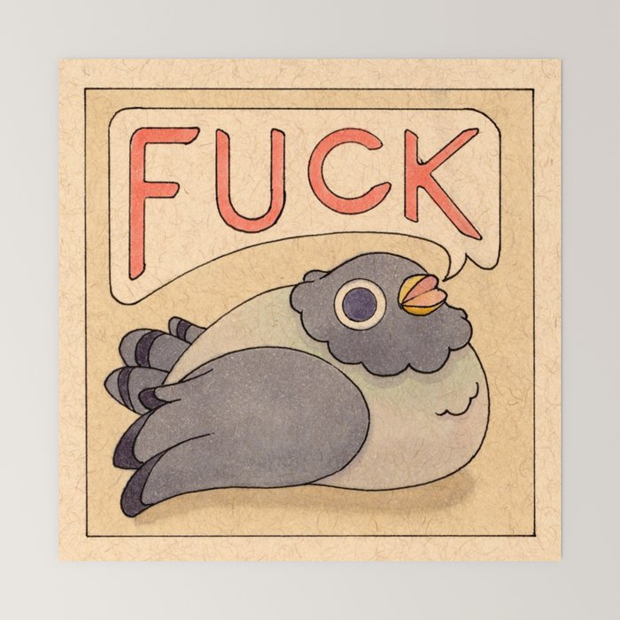 'Fuck' Pigeon 03 Mini Art Print Gallery Image 6