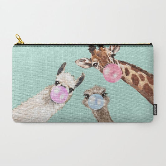 Bubble Gum Gang in Green Carry All Pouch Gallery Image 2