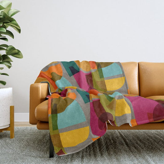 Mid Century Kaleidoscope Throw Blanket Gallery Image 2