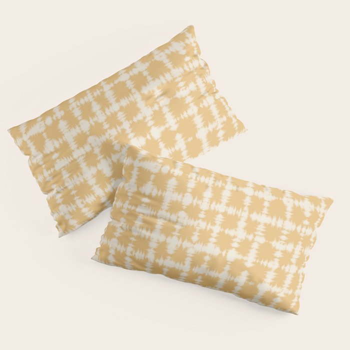 Tie dye checked in yellow Pillow Sham Gallery Image 4